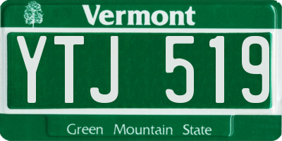 VT license plate YTJ519