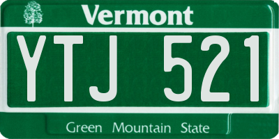 VT license plate YTJ521