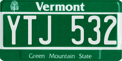 VT license plate YTJ532