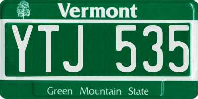 VT license plate YTJ535