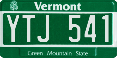 VT license plate YTJ541