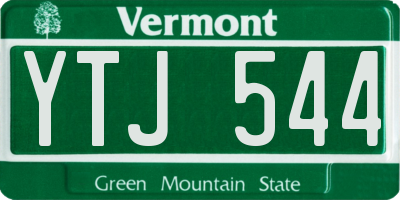 VT license plate YTJ544