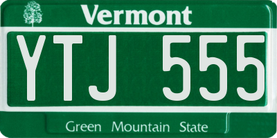 VT license plate YTJ555