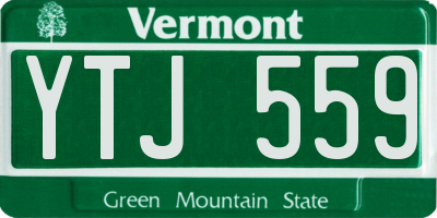 VT license plate YTJ559
