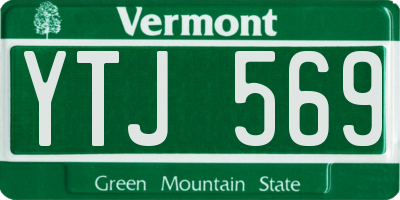 VT license plate YTJ569