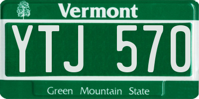 VT license plate YTJ570
