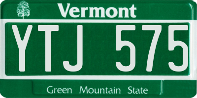 VT license plate YTJ575