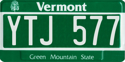 VT license plate YTJ577
