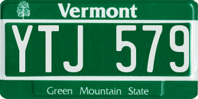 VT license plate YTJ579