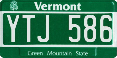 VT license plate YTJ586