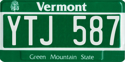 VT license plate YTJ587