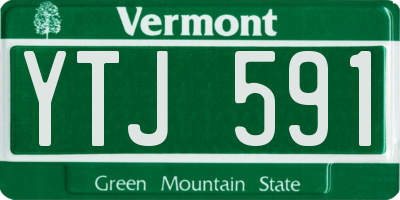 VT license plate YTJ591