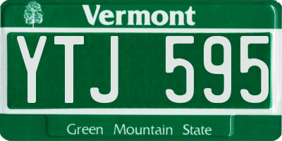 VT license plate YTJ595