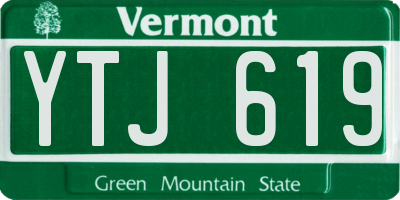 VT license plate YTJ619