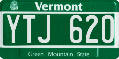 VT license plate YTJ620
