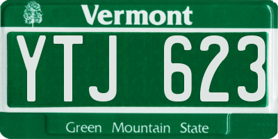 VT license plate YTJ623