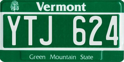 VT license plate YTJ624