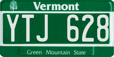 VT license plate YTJ628