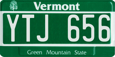 VT license plate YTJ656