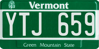 VT license plate YTJ659