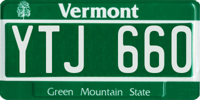 VT license plate YTJ660