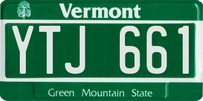 VT license plate YTJ661