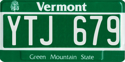 VT license plate YTJ679