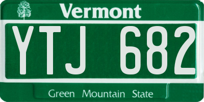 VT license plate YTJ682