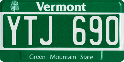 VT license plate YTJ690