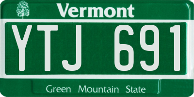 VT license plate YTJ691