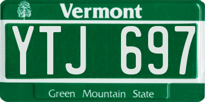 VT license plate YTJ697
