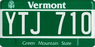 VT license plate YTJ710