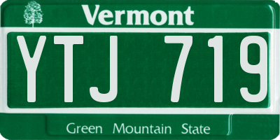 VT license plate YTJ719