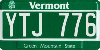 VT license plate YTJ776