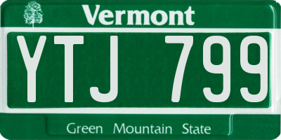 VT license plate YTJ799