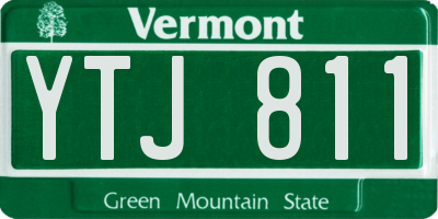 VT license plate YTJ811