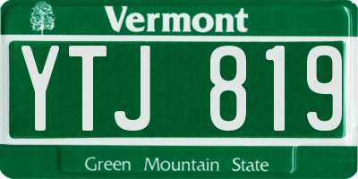 VT license plate YTJ819
