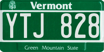 VT license plate YTJ828