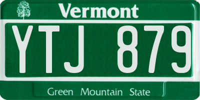 VT license plate YTJ879