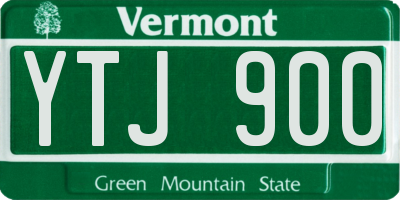 VT license plate YTJ900