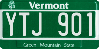 VT license plate YTJ901