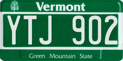 VT license plate YTJ902