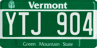 VT license plate YTJ904