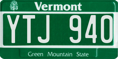 VT license plate YTJ940
