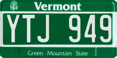 VT license plate YTJ949