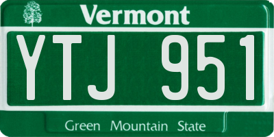 VT license plate YTJ951