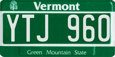 VT license plate YTJ960