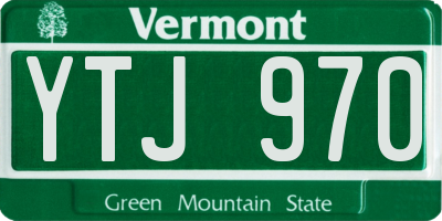 VT license plate YTJ970