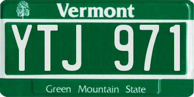 VT license plate YTJ971