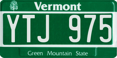 VT license plate YTJ975